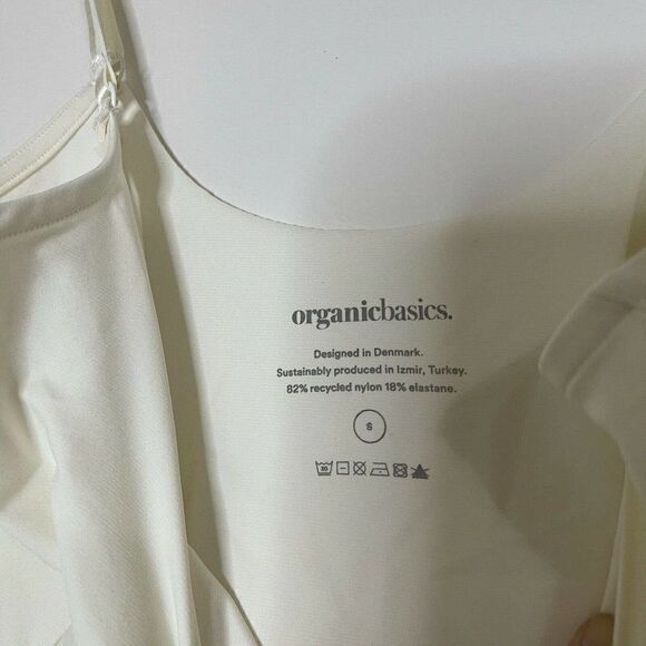 Organic Basics Women's Invisible Cheeky Bodysuit in white ivory size small - Picture 8 of 9